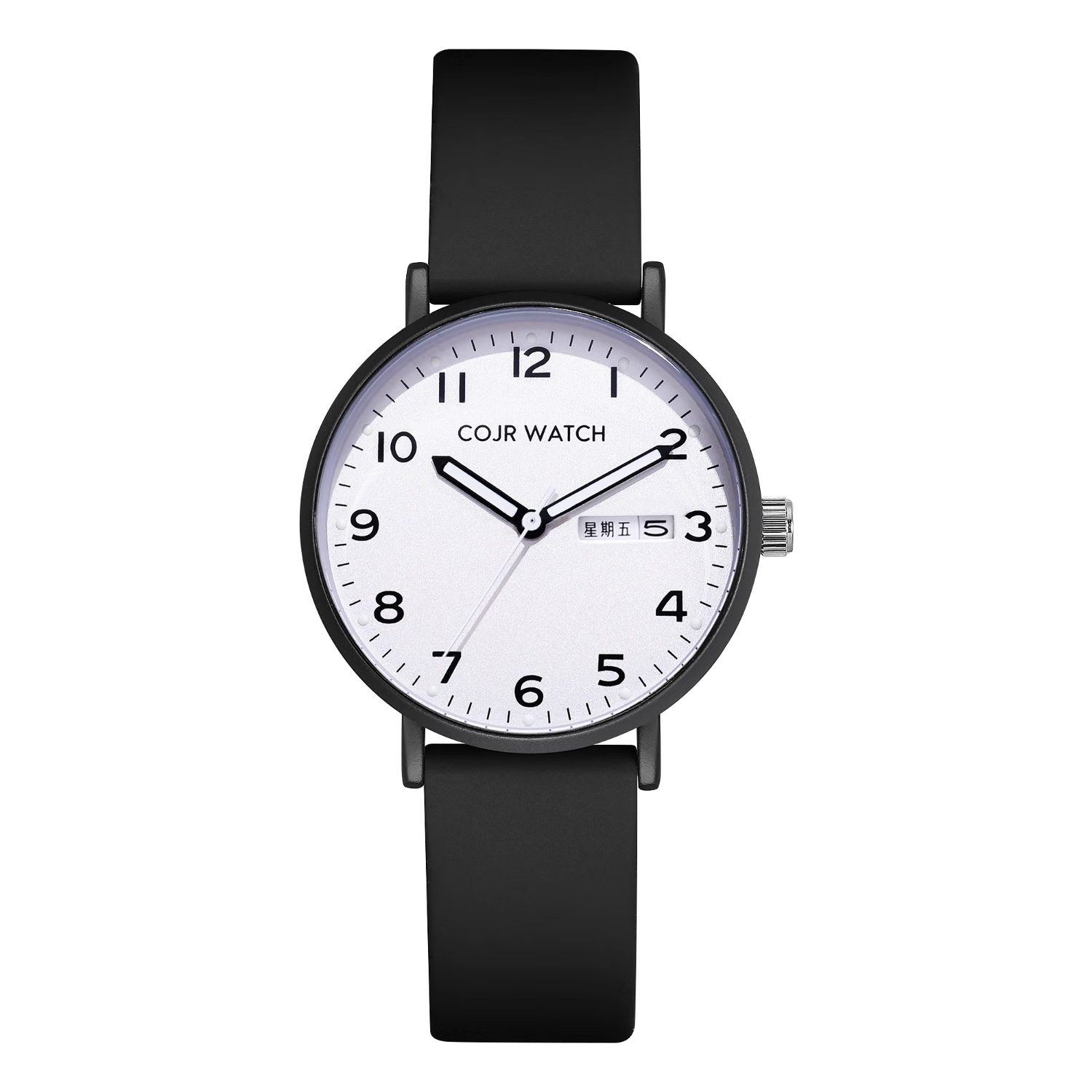 COJR Women's Watch Silent Mechanical Luminous Quartz for Middle and High School Students Exam Use