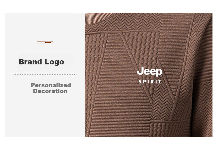 JEEP SPIRIT Men's Sweatshirt, Spring Men's Jacket, Long-Sleeve T-Shirt, Casual Menswear, Black, M 5