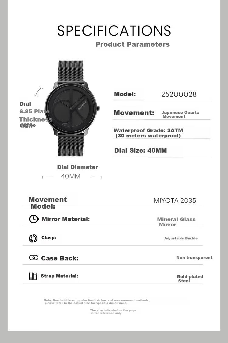 Calvin Klein CK Watch Logo Couple's Quartz Watch, Black 25200028, Holiday Gift for Boyfriend 1