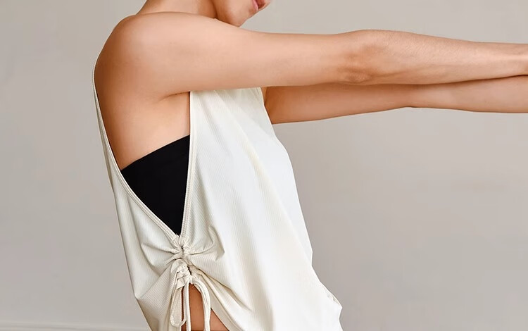 Gigt Drawstring Sports Tank Top, Tummy Control, Stylish, Loose-Fitting, Breathable, Sleeveless Fitness Wear, Yoga Top 8