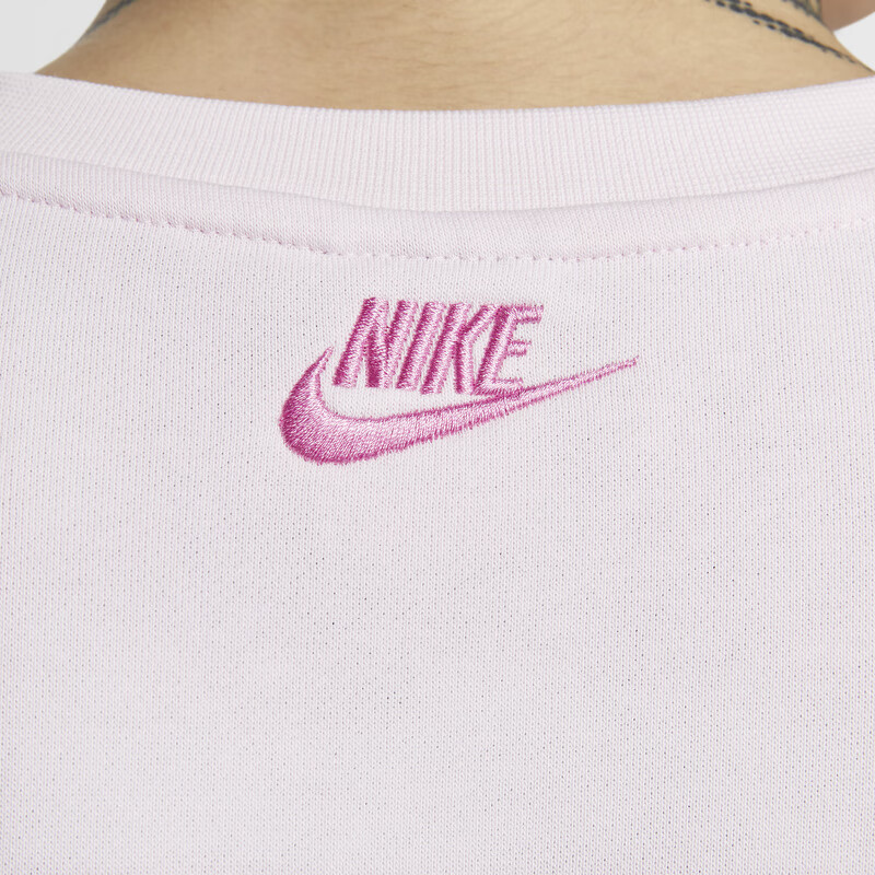 NIKE Men's Spring And Autumn Round Neck Sweatshirt, Casual Sports, Fashionable Versatile, IB8233-663, Pink XL 5