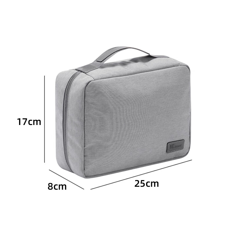 Kelianghuizi Travel Toiletry Bag, Large Capacity, Portable, Multi-Purpose Cosmetic Bag, Water-Resistant, Hanging Storage Bag, Large Size, Gray