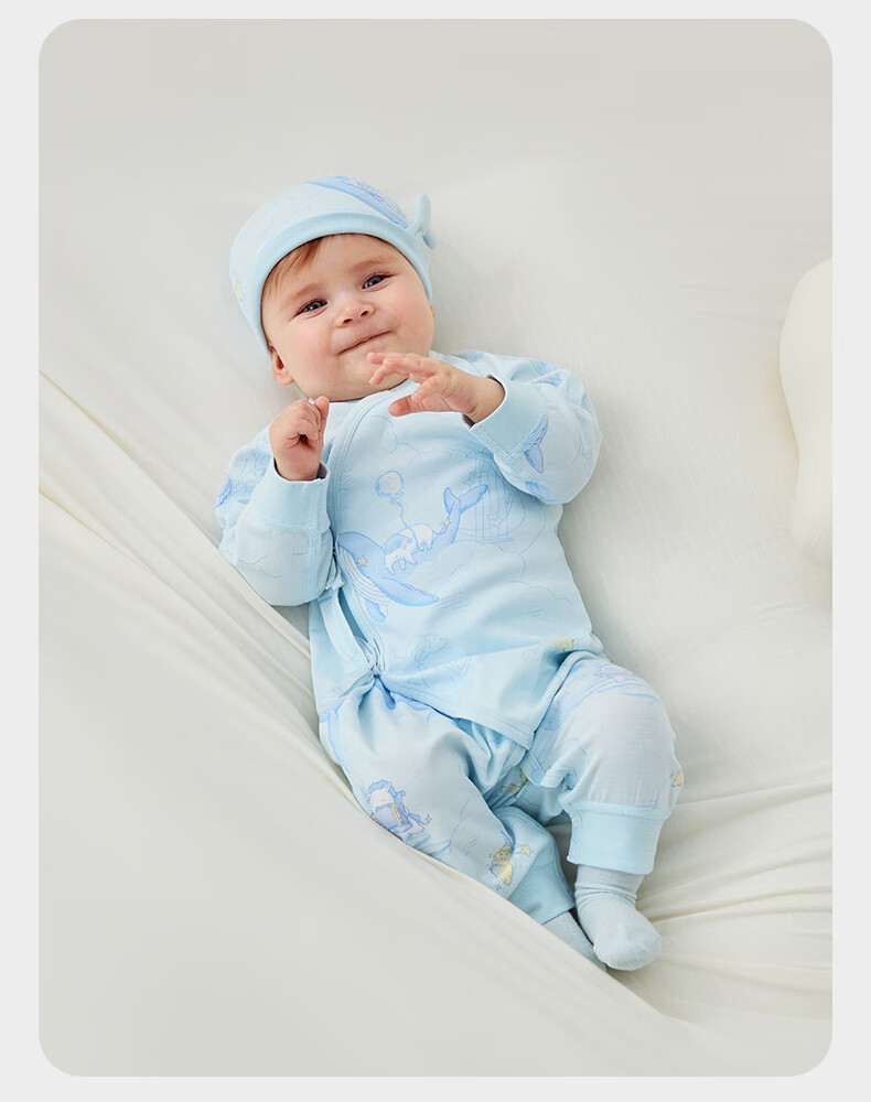 Babycare Camellia Onesie, Spring New Arrival Bodysuit, Newborn Romper, Baby Clothes, Sea Salt Blue, 66cm 21