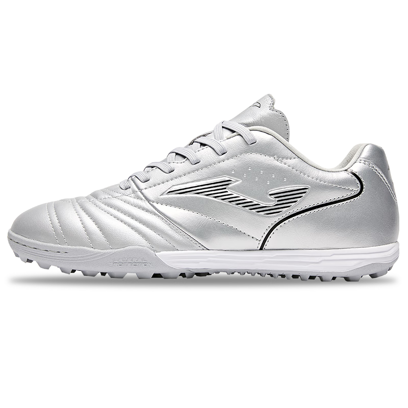 JOMA Kangaroo Leather Soccer Shoes TF Turf Cleats for Adults, Teenagers, Students, Professional Competition And Training, Silver, Size 42.5