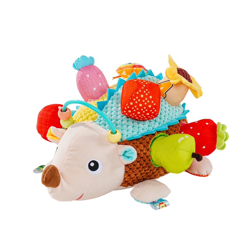 Jollybaby Animal Pull-Out Toy, Baby Educational Pretend Play Plush Toy, Pull-Out Toy That Can Be Chewed On, Hedgehog