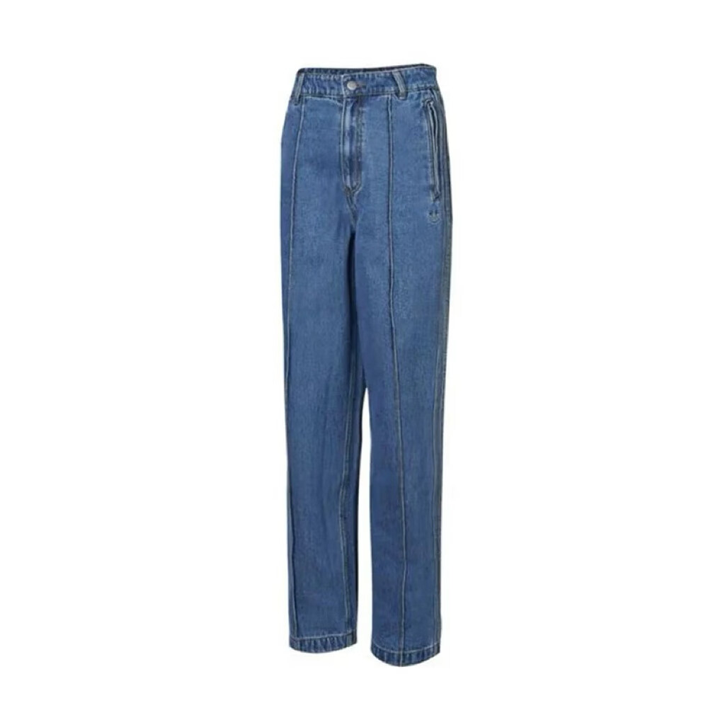 Adidas Originals Simple Casual Straight-Leg Jeans Women IW5758 27 1
