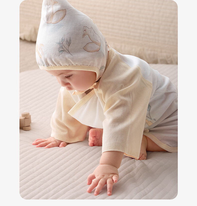 Shiyuejiejing Baby Summer Thin Gauze Romper, Unisex Infant Onesie Bodysuit 29