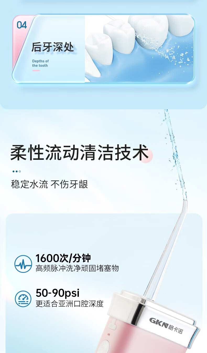 Gecano Large Capacity Household Water Tank Electric Oral Irrigator GKN-CYQ-2 Color Block 7