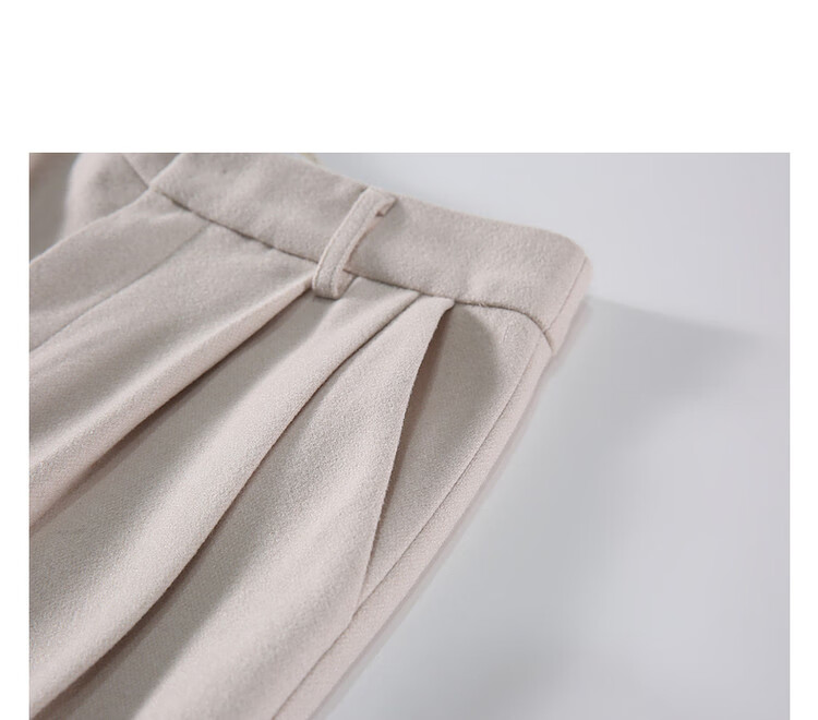 Dme Warm Brushed Harem Pants, Winter Mid-Rise Loose Trousers, Women's Plaid Casual Pants, Off-White, S 10