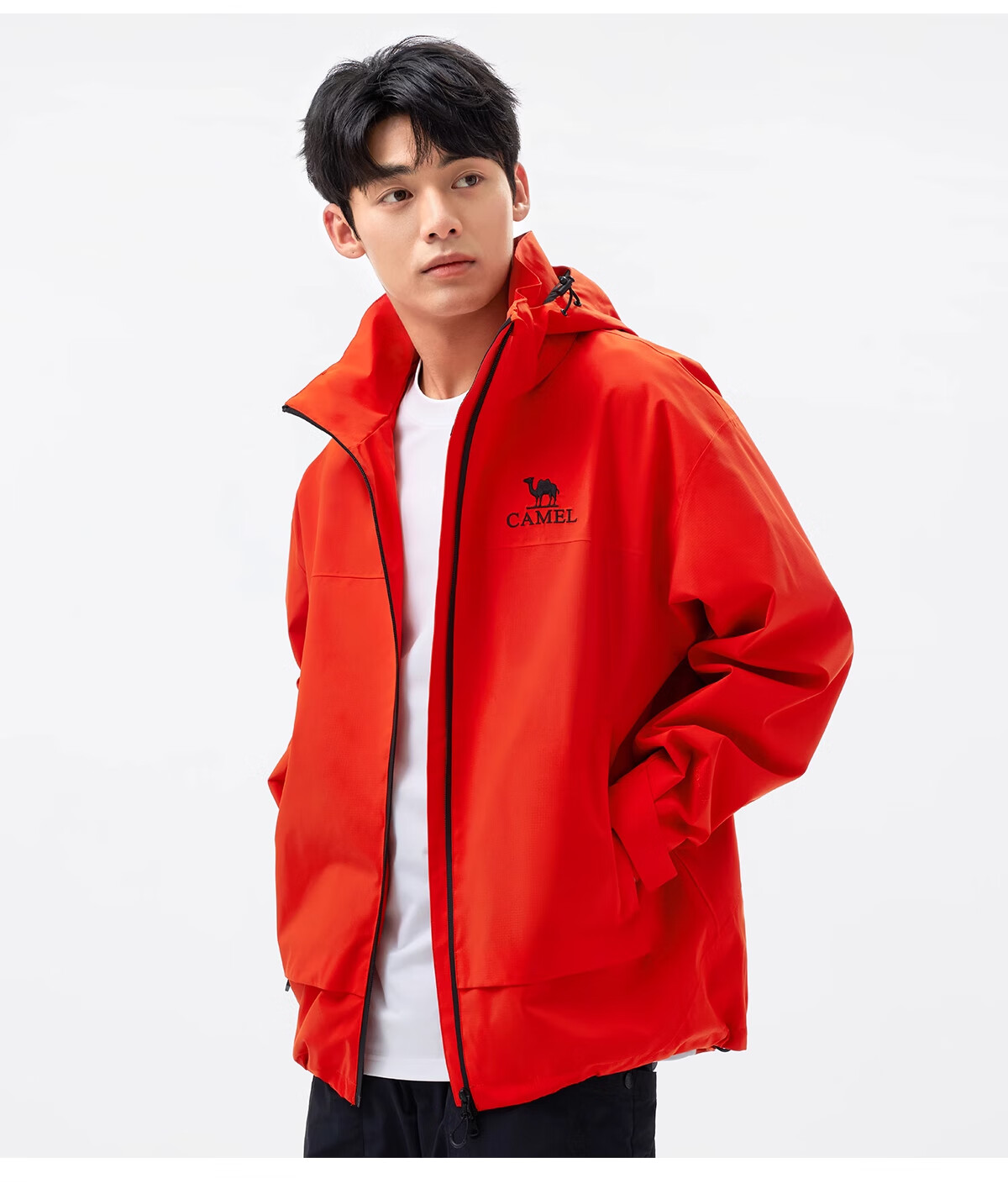 CAMEL Outdoor Jacket, Triple Protection, Men's And Women's Wear, Short Style Coat, Loose-Fitting, Breathable, Windproof, Waterproof, Casual Outerwear, G076XXXL 3