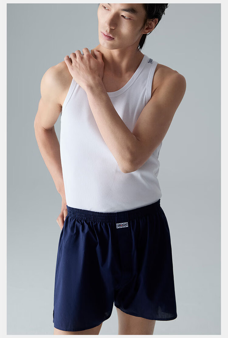 HLA [Chen Zheyuan's Choice] Men's Tank Top, Sleeveless Cotton Striped Textured Undershirt, Basic Thin Undershirt for Layering 16