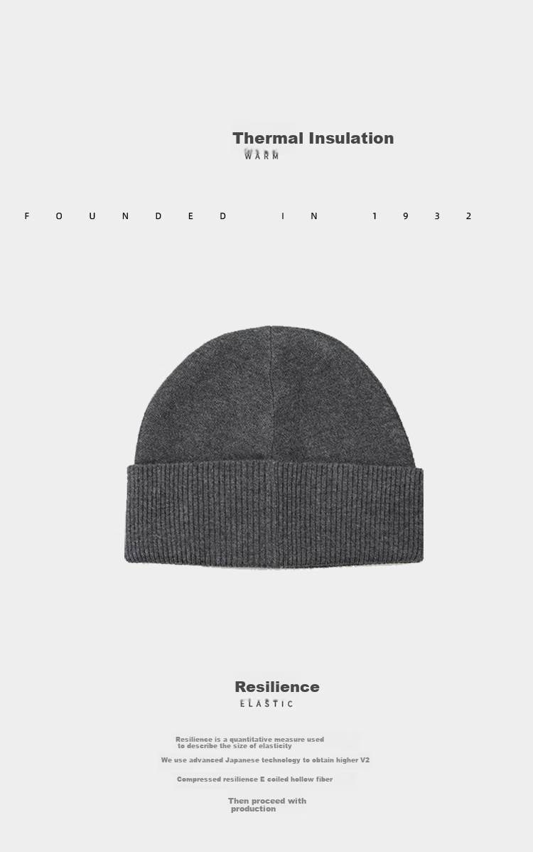 TUCANO [Double-Layer Thickened] Pure Wool Men's Hat, Winter Knitted Cap, Woolen Hat, Cold-Proof And Warm Hat for Winter 2