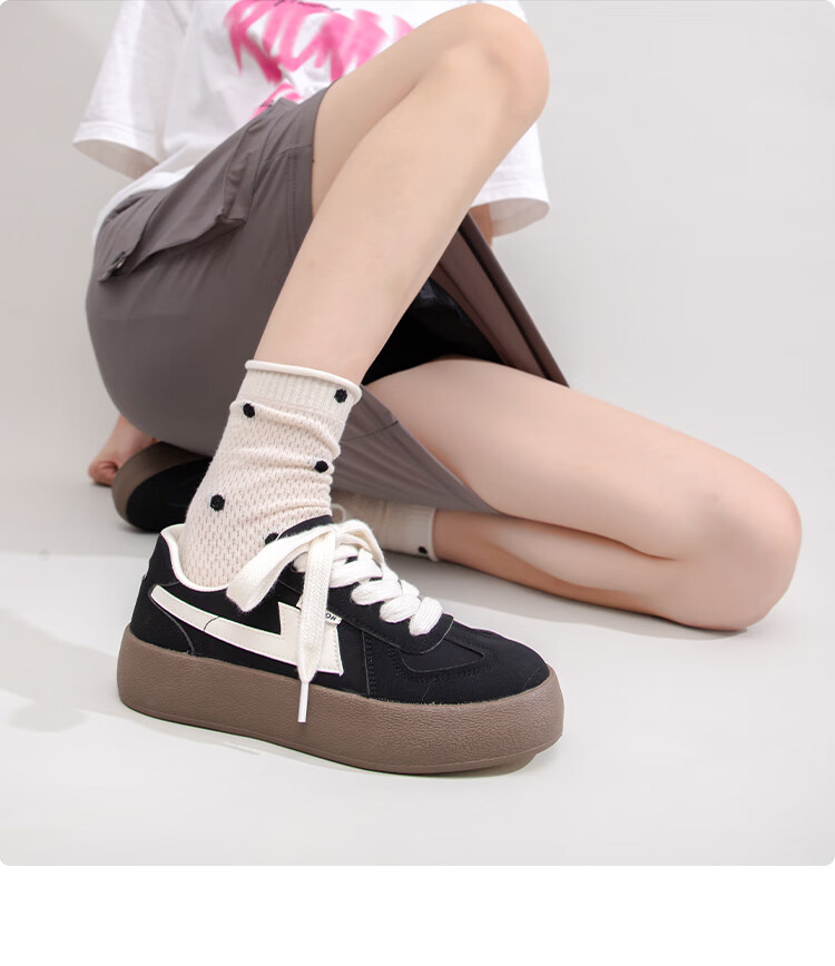 Warrior Women's Thick-Soled Canvas Shoes Retro Versatile Sneakers Lightweight Casual Shoes H896BR Gray/Silver/Beige Size 35 13