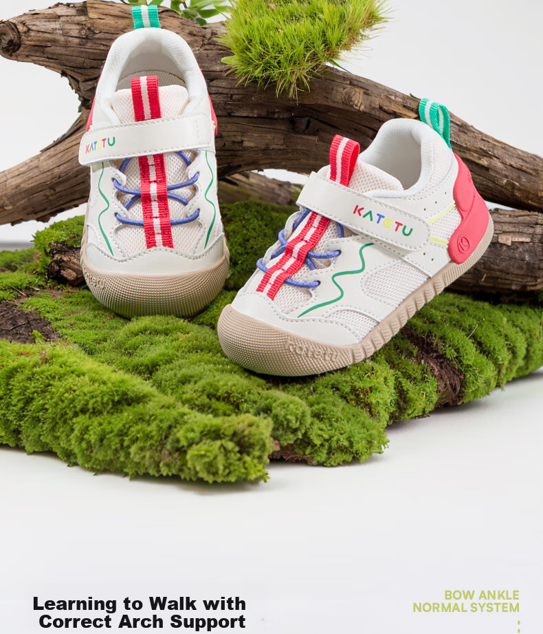 Katetu Baby Walking Shoes Spring Style Mesh Small K Shield Functional Shoes, Non-Slip Breathable Infant Kindergarten Indoor Shoes X5AE007 2