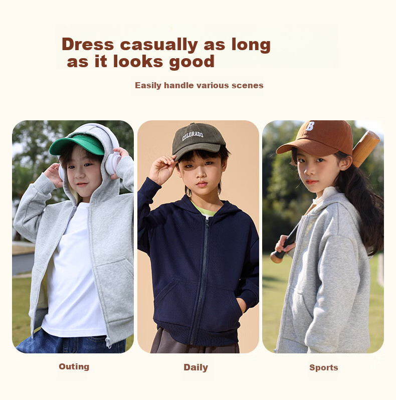 Baleno Boys' Jacket Spring And Autumn 2025 Style, Thin Sports Long-Sleeve Hoodie for Older Children, Autumn Wear Hooded Cardigan Trendy 6