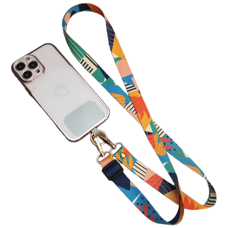 Sihuanke Nordic Colorful Crossbody Strap Phone Lanyard for Women, Canvas Hanging Chain Necklace, Non-Choking Crossbody Strap Phone Case Strap - Nordic Blue Swallow
