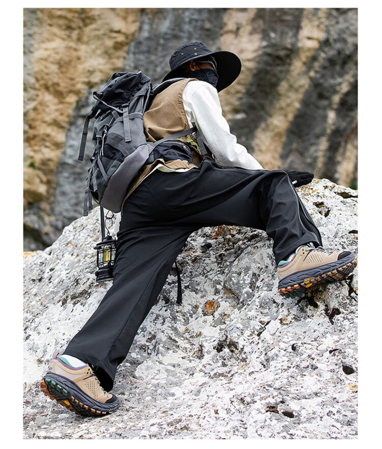 JEEP SPIRIT Men's Pants, Autumn And Winter Workwear Casual Trousers, Loose Straight-Leg Tactical Sports Trendy Hiking Pants 14