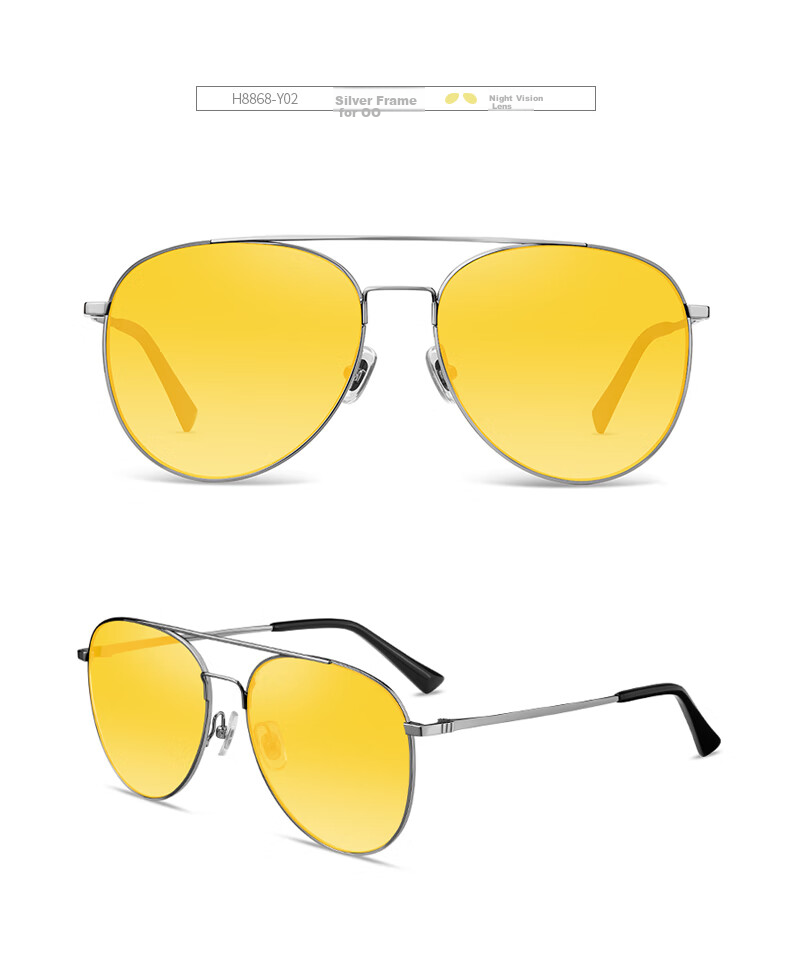 HELEN KELLER Sunglasses for Men And Women, Night Vision Driving Glasses, High-Definition Driving Sunglasses, H8868Y01 10