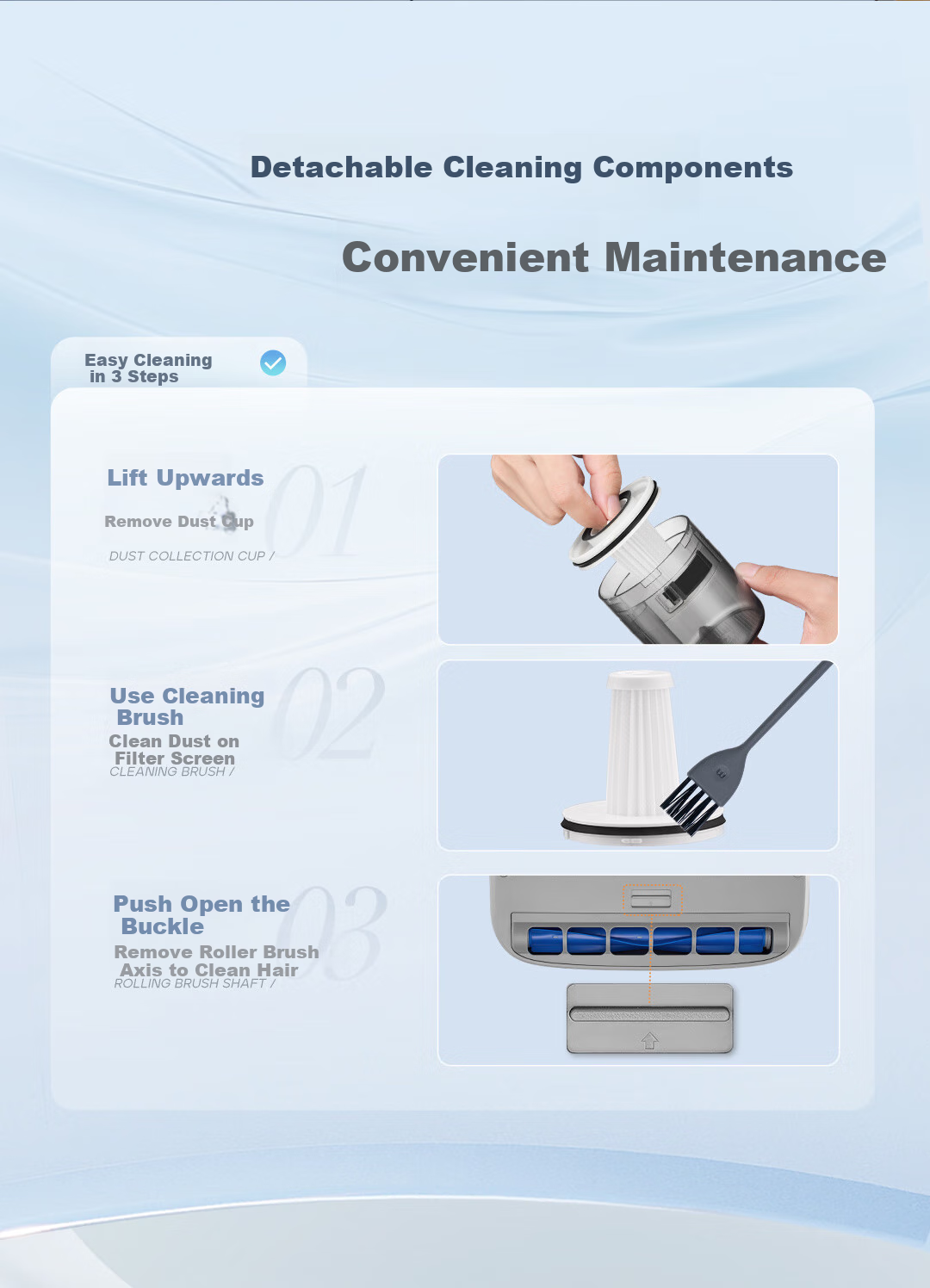 Morphyrichards Self-Cleaning Dust Mite Remover Wireless Bed Vacuum Cleaner, Intelligent Dust And Mite Removal Device with Strong Suction, Long Battery Life of 120 Days without Emptying, Automatic Rechargeable Mite Remover MR3106 44