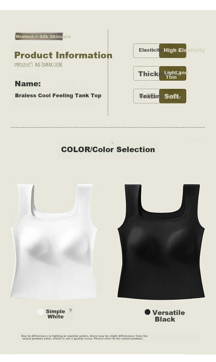 FitonTon Women's Camisole Tank Top with Built-In Bra Pads, Wear As Inner Or Outer Layer, Sports Undershirt, Sleeveless T-Shirt Top 12