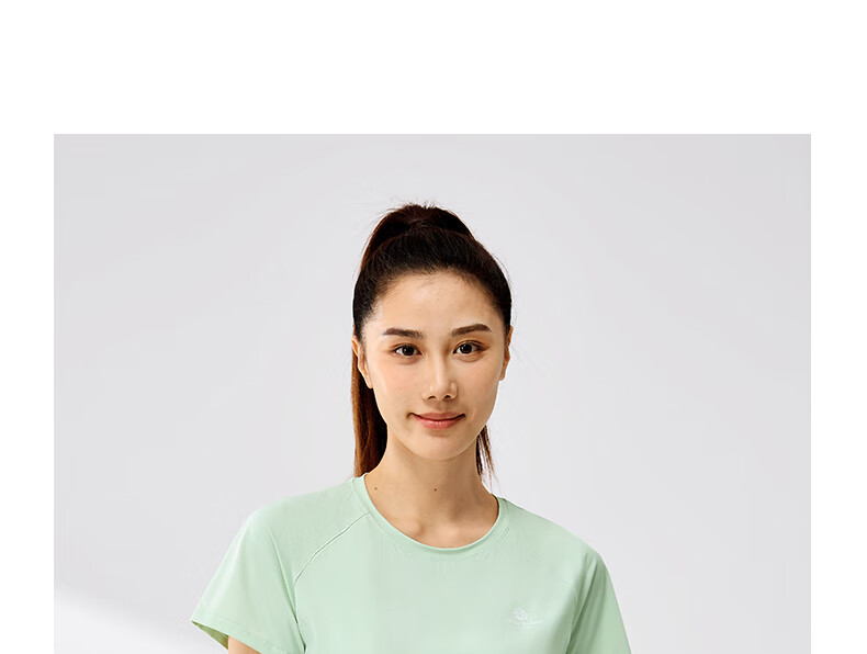 361° Women's Short-Sleeve Summer Clothing, New Cool-Feeling T-Shirt, Sun Protection Shirt, Ice Silk Athletic Running Top 662524116-2 33