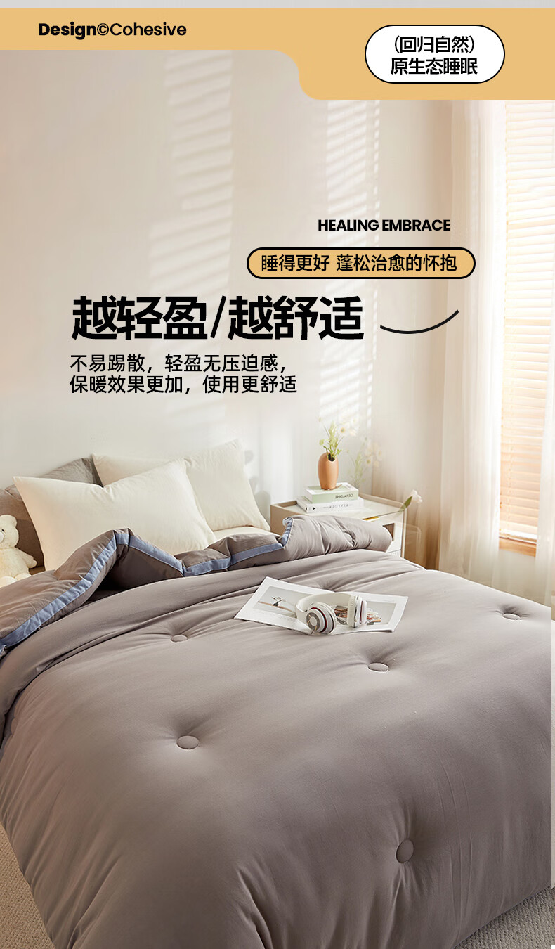 Grace 100% Xinjiang Cotton Quilt, Class A Spring And Autumn Cotton Comforter, Student Dormitory Quilt, 150*200cm, 4 Jin, Silver Gray 3