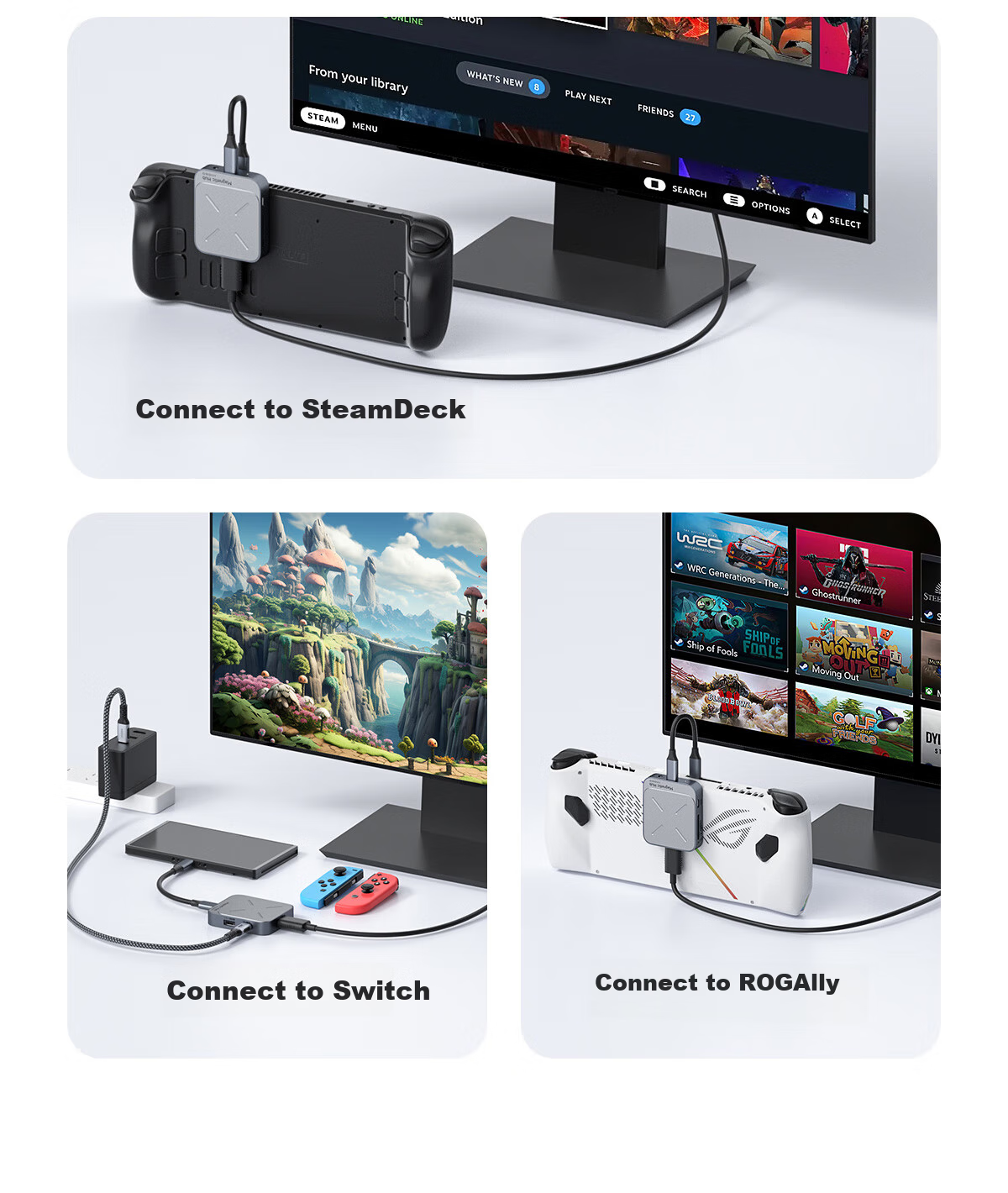 Haibeisi Magnetic Type-C Docking Station USB Multi-Port Hub Gigabit Ethernet Adapter TF/SD 4.0 Card Reader for Apple iPhone MacBook Laptop 10