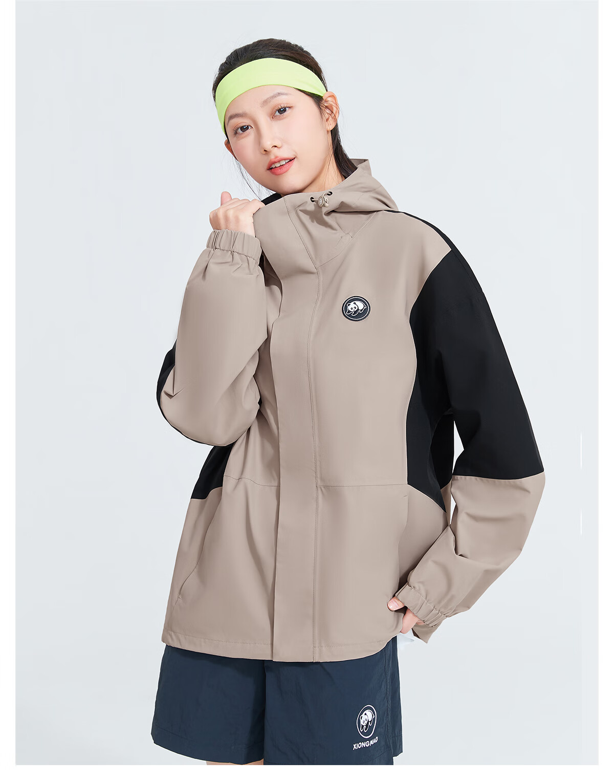 Panda Camel Series Yunxi Single-Layer Waterproof Windproof Outdoor Mountaineering Jacket for Men and Women 8640, M 23