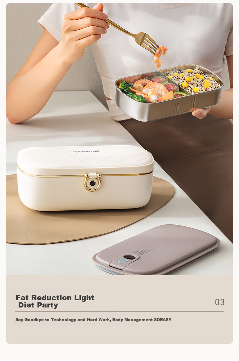 Joyoung Electric Lunch Box Heating Device for Office Workers, Plug-In Food Warmer, 316L Food Grade Material Bento Box F09H-FH100 13