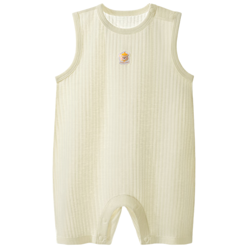 Beitaisi Children's Two-Piece Pajamas, Split-Leg Design, New Summer Style, Baby Sleeveless Pure Cotton Clothes, Boys And Girls Home Wear Set