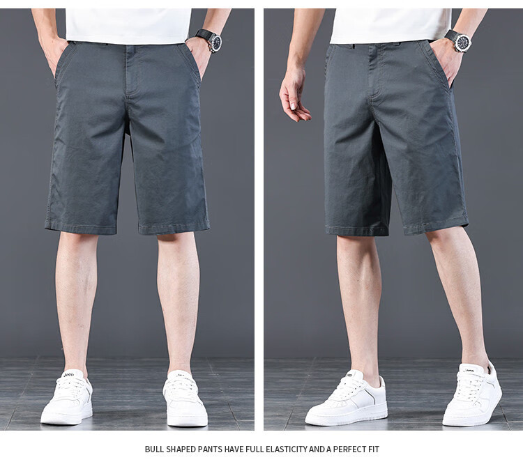 JEEP High-End Lightweight Five-Pocket Casual Shorts for Men, New Summer 2026 Business Loose Straight-Leg Mid-Length Pants for Me 14