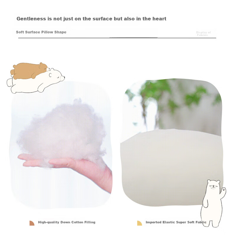 LIV HEART Polar Bear Sleeping Hug Pillow Plush Toy Doll Gift for Girls - Polar Bear Hand-Warming L 7