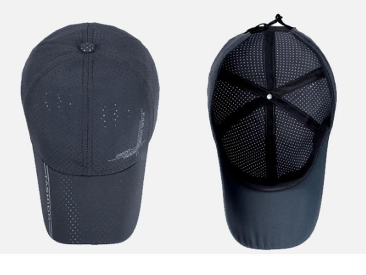 GLO-STORY Baseball Cap for Men, Mesh Quick-Dry Sun Visor Cap MMZ824255 Black 8