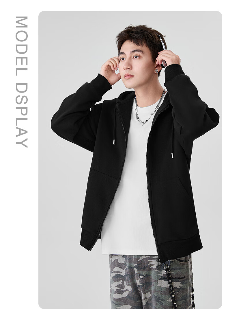 Baleno Men's Jacket, Spring And Autumn Student Trendy Loose Hoodie, Casual Versatile Sports Heavyweight Loose Jacket for Spring 14