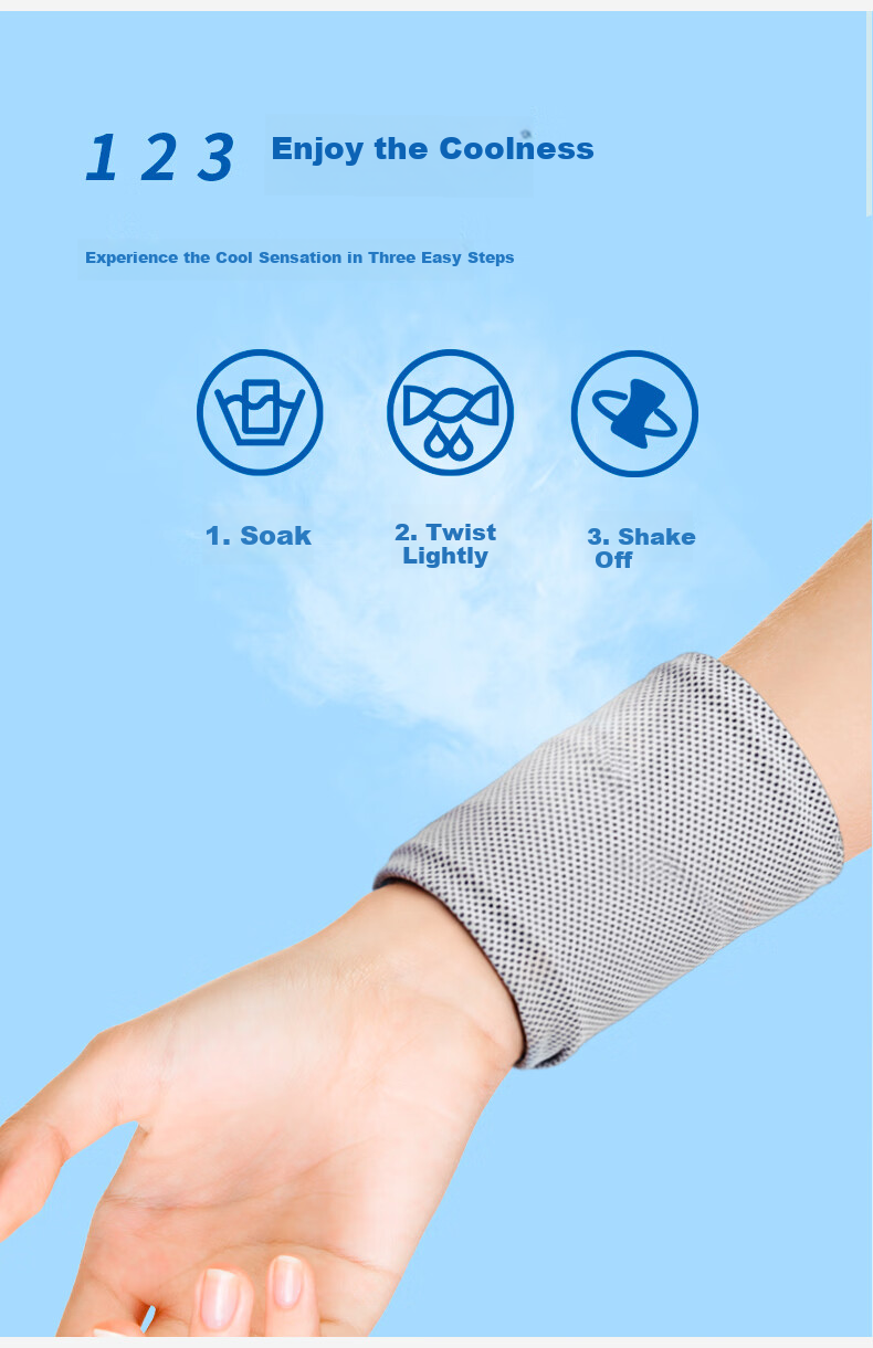 HOYO Japanese Cooling Sports Towel, Quick-Drying, for Fitness And Running, Sweat-Wiping Towel, Ice-Cooling Absorbent Military Training Sports Towel, Orange 3