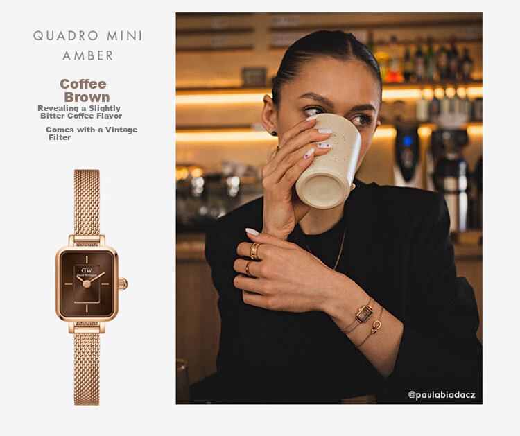 DanielWellington [Same As Masi Chun] DW Women's Watch, Retro Small Sugar Cube Light Luxury, Birthday Gift for Girlfriend, DW651 14