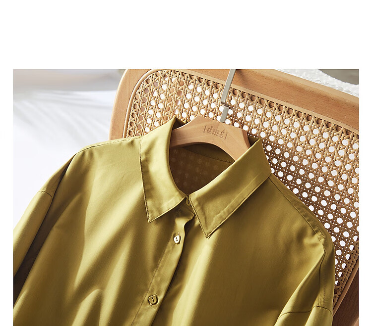 Dme [Commute Shirt] Autumn Simple Fit Drop-Shoulder Long-Sleeve Blouse Women's Top 12