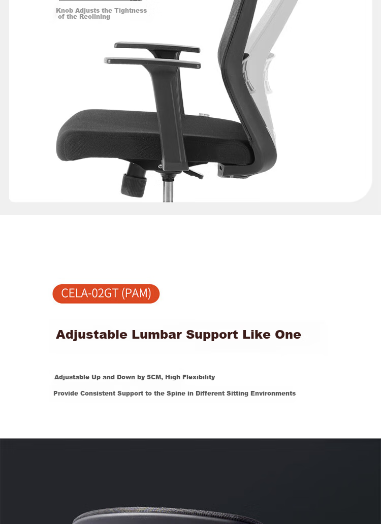 AURORA CELA02 Office Chair, Computer Chair, Ergonomic Chair, Breathable Chair, Home Swivel Chair, Height Adjustable Seat 4