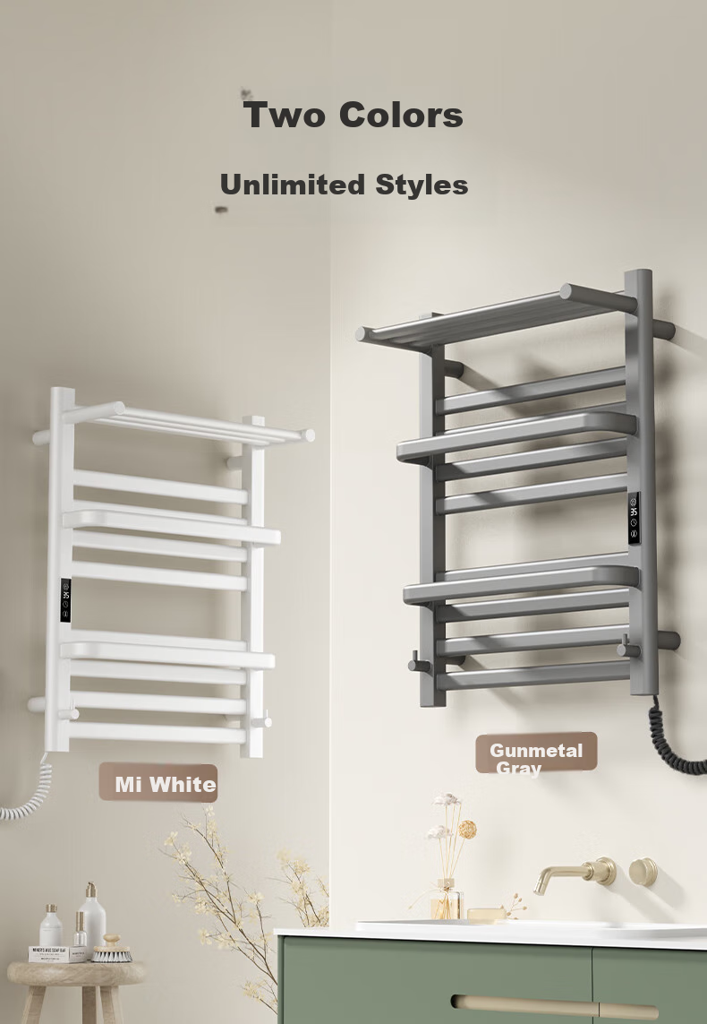 AVONFLOW Xiaoi Pro Electric Towel Rack, Whole Machine Heating And Drying, Carbon Fiber, Timed Intelligent, Moisture-Proof, Dehumidifying Storage, GD30 7