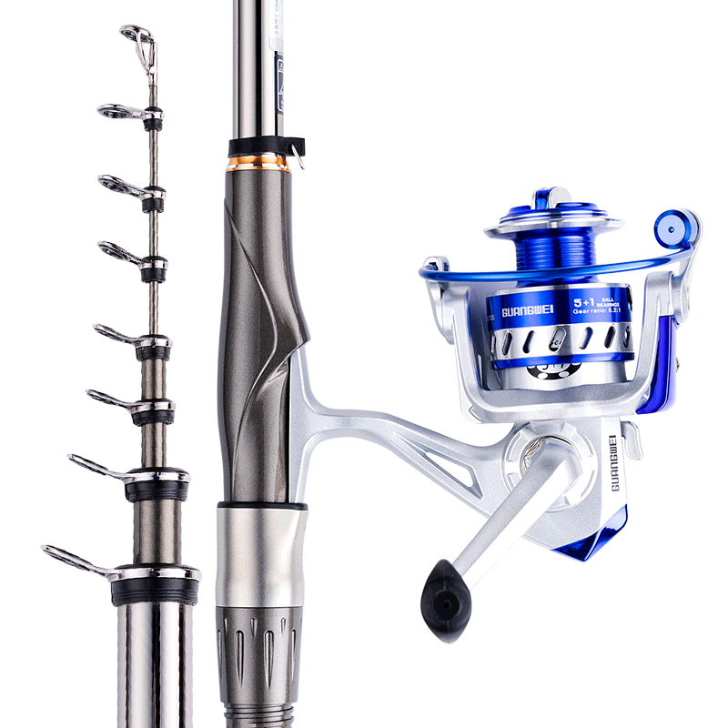 GW 3.6m 2# Xindajia Ultra-Light Ultra-Hard Rock Fishing Rod with Large Guide Rings, Sliding Float Rock Fishing Rod Set, Fishing Pole, Fishing Tackle