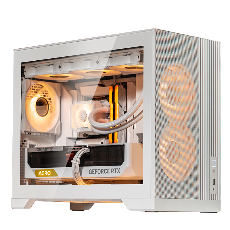 PHANTEKS XT M3 Mini Whirlwind MATX White Side Panel Cooling Desktop Computer Small Case (360mm Water Cooling Support / Cable Cover / Back I/O Support / Type-C)