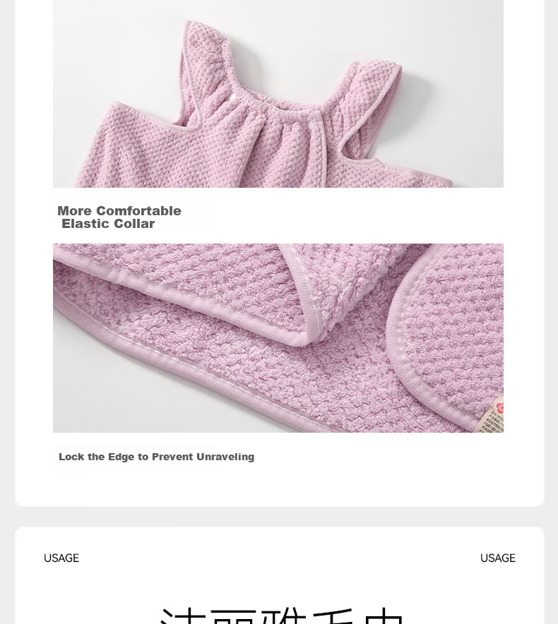 Jieliya Bathrobe for Men And Women, Wrap-Around Towel, Bath Towel Style, Home Use, Absorbent Bath Skirt, Loungewear Bathrobe, Pink 17