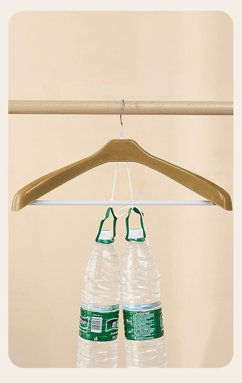 Bingyou Wide-Shoulder Coat Hangers, Set of 6, Non-Slip Grooved, Multi-Purpose Horizontal Rods, Luxury, Clothes Hanger, Garment Support, Drying Rack, Clothing Stand 3