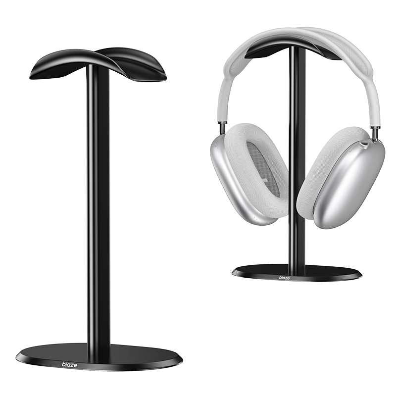 BIAZE Headphone Stand, Earphone Hanger Display Rack, Gaming Headset Holder Compatible with Apple Sony Bose Edifier Razer, Storage Rack Accessory EJ15-Black