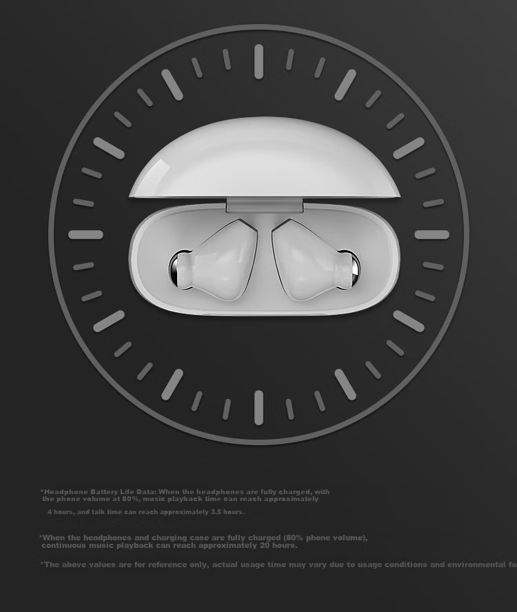 Newmine L3 True Wireless Bluetooth Earbuds, Semi-In Design, Long Battery Life, for Sports And Running, Compatible with Apple, Huawei, Xiaomi Phones, White Color, Wireless Earphones 9