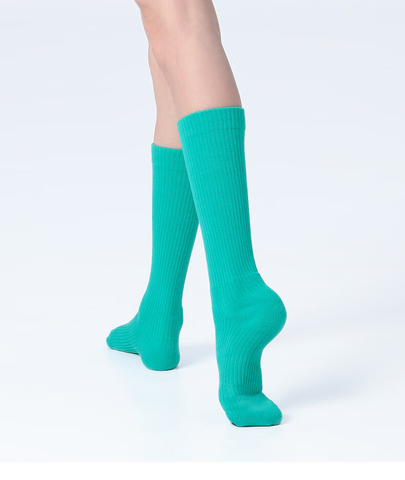 Bowuwuyuan Dance Socks, Cotton Mid-Calf Socks, Thickened Terry Bottom, Non-Slip, for Girls' Ballet Practice And Modern Dance 5