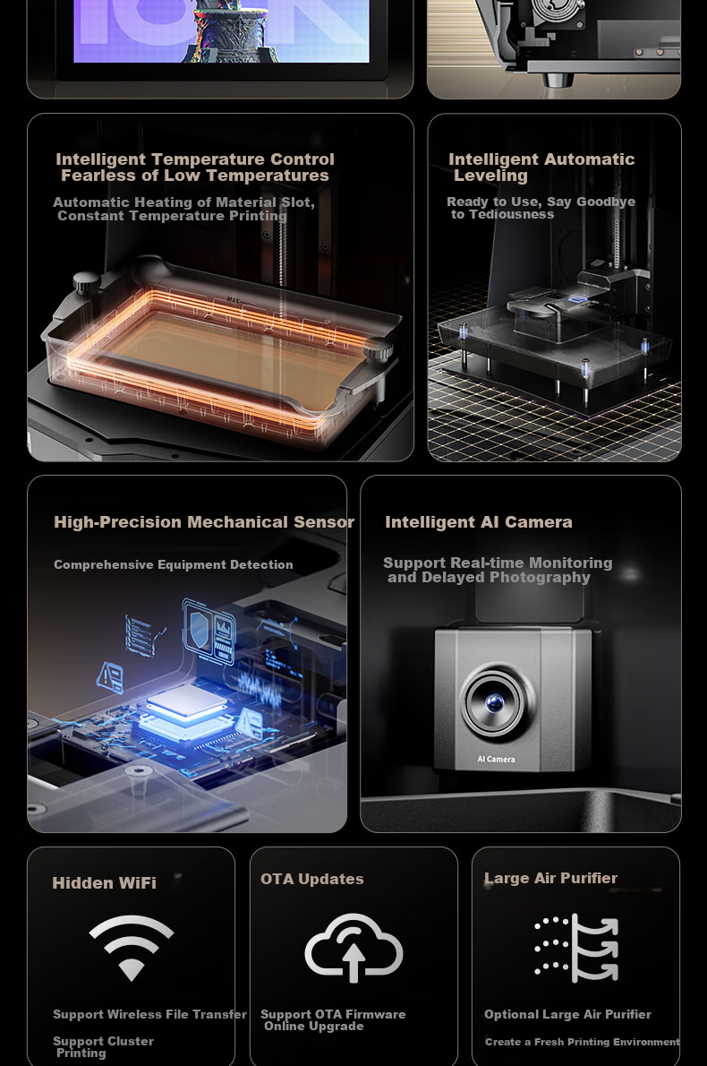 ELEGOO Saturn 4 Ultra 16K, Light-Curing 3D Printer, Home Desktop-Grade, 10-Inch High-Speed High-Precision 3D Printer for Figurines And Student Models 3