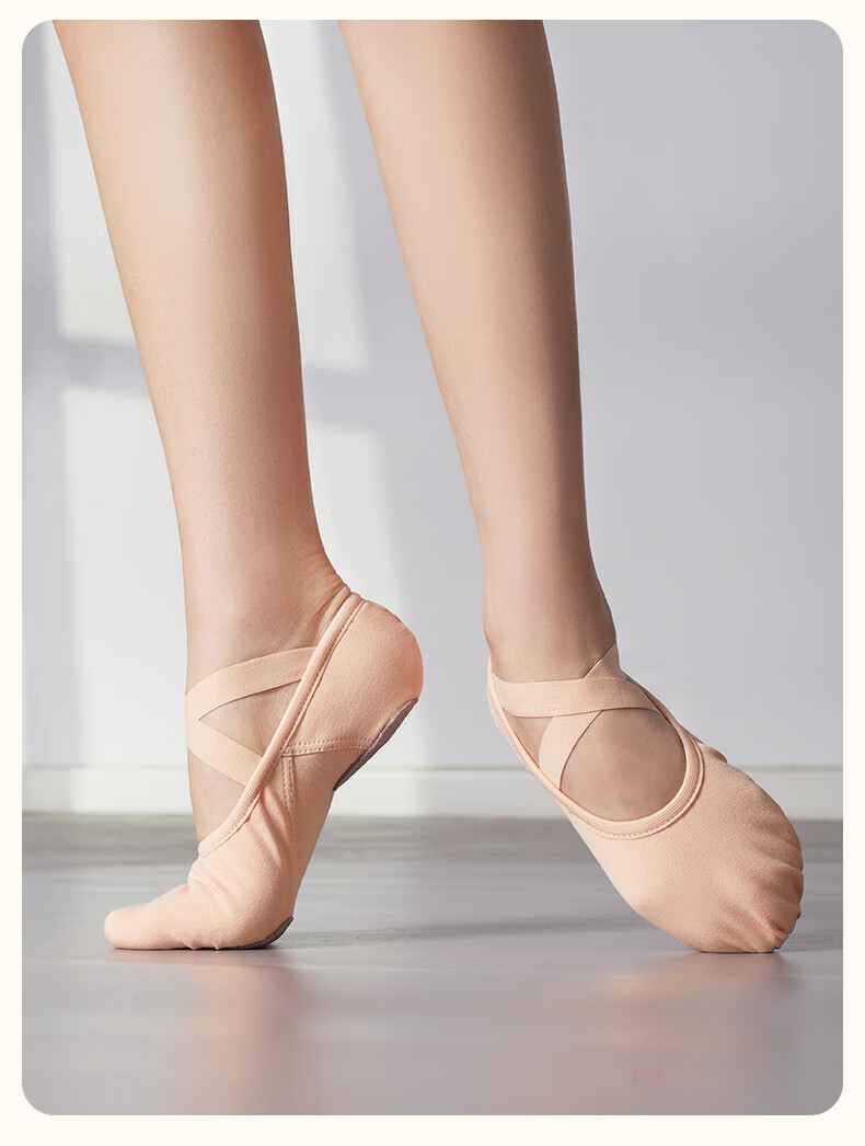 TIEJIAN Dance Shoes Adult Children Spliced Elastic Fabric Ballet Practice Shoes Unisex Chinese Classical Dance Shoes Camel Color Size 37 10