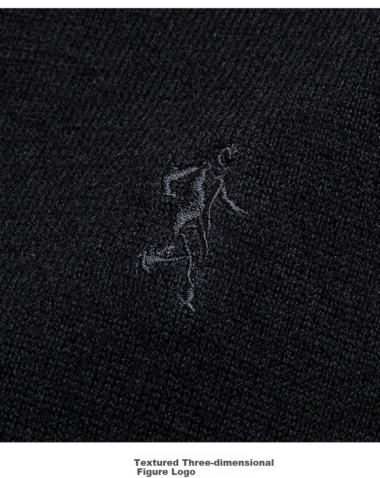 Dance with Wolves [100% Merino Wool] Turtleneck Warm Wool Sweater Versatile Long Sleeve Men's Sweater 306 Brown 175 16