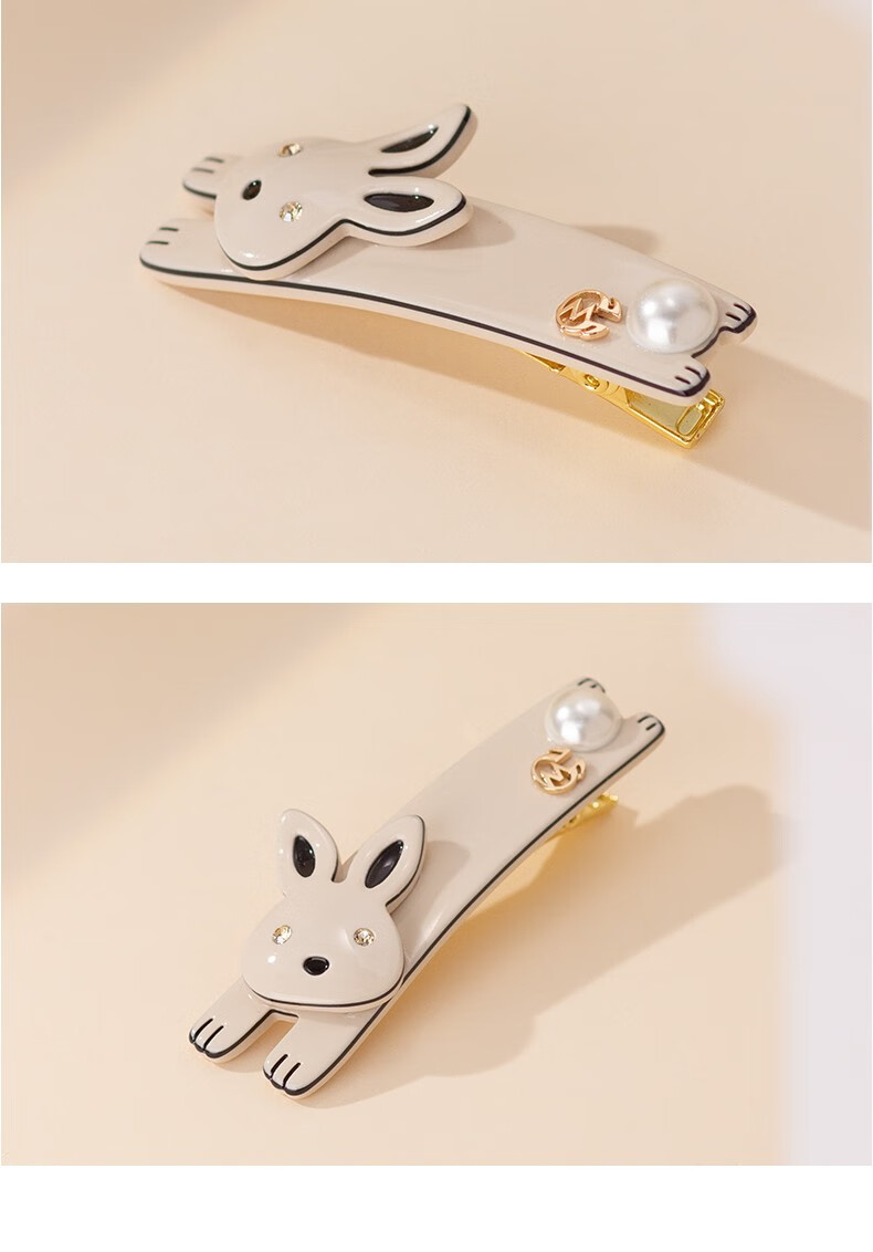 Cercoo Rabbit Hair Clip Invisible Hairpin Side Bang Clip French Duckbill Clip Straight Clip for Women 3